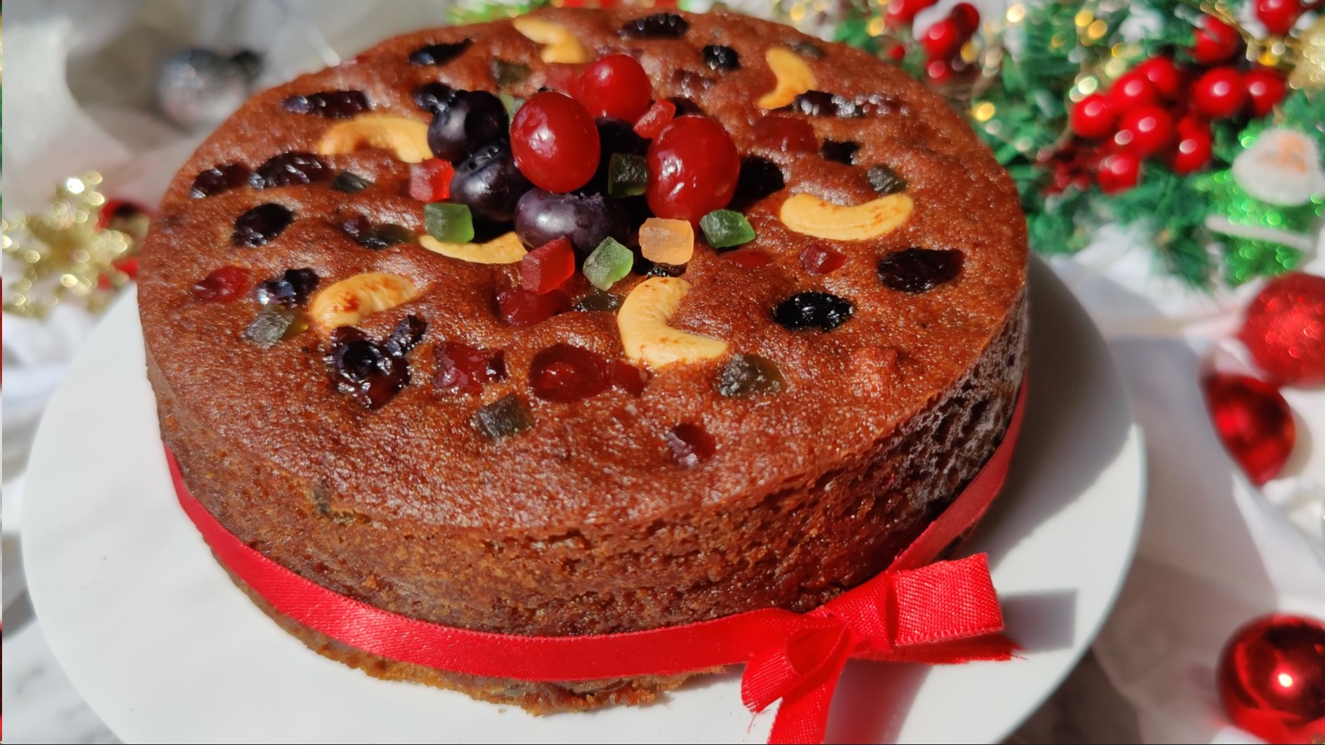 Eggless Plum Cake